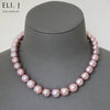 Kindness: Gem-Quality Pink-Purple Edison Pearl 14K Yellow Gold Necklace