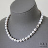 Serenity: Blue-Silver Japanese Akoya Pearl 14K White Gold Necklace