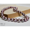 Devotion: Gem-Quality Purple Edison Pearl 14K Rose Gold Diamond & Amethyst Necklace