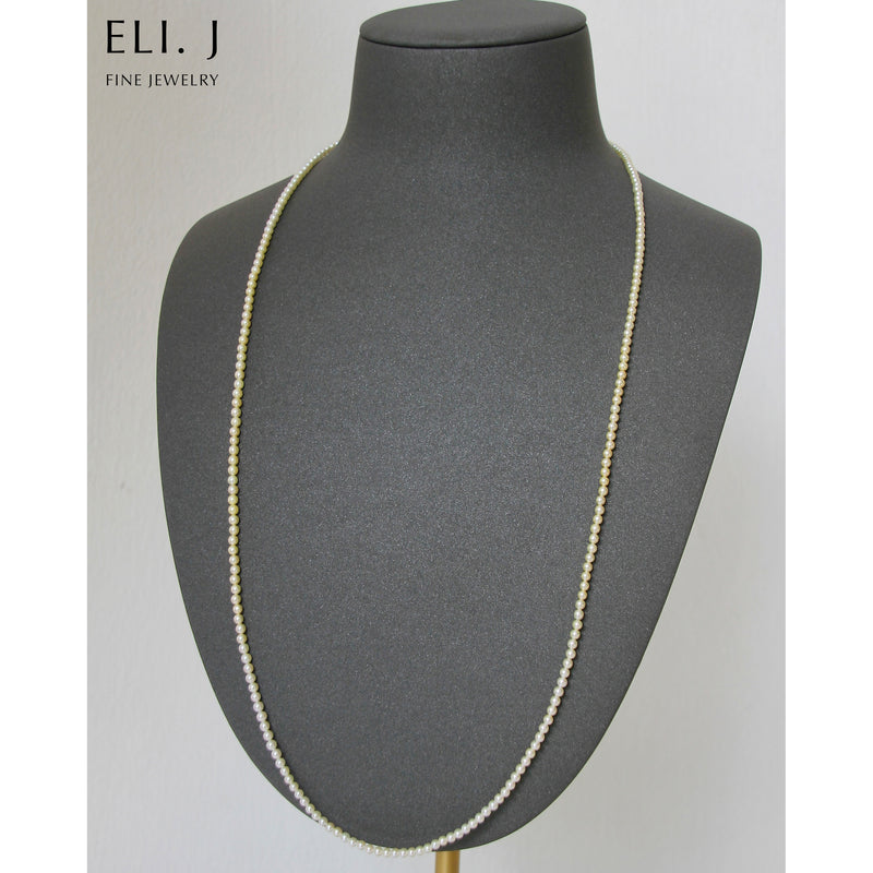 Compassion: Baby Gold-Ivory Akoya Pearl 14K Yellow Gold Necklace