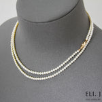 Compassion: Baby Gold-Ivory Akoya Pearl 14K Yellow Gold Necklace