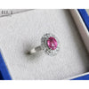 Sienna: Unheated Pink Sapphire & Diamond 18K White Gold Ring