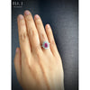 Sienna: Unheated Pink Sapphire & Diamond 18K White Gold Ring