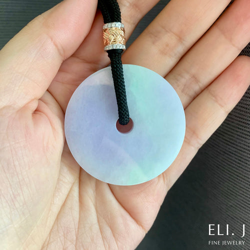 The "春季 (Spring)" Lavender Jadeite 18K Gold Necklace