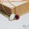 Leona: Opal, Pink Diamond & Zircon 18K Rose Gold Necklace