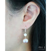 Restful Days: MOP, Pink Edison Pearl & Diamond 14K Rose Gold Earrings
