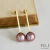 Strength: Edison Pearl & Diamond 14K Yellow Gold Earrings