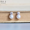 Eden: Pink Akoya Pearl & Spinel 18K White Gold Earrings