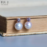 Violetta: Purple Akoya Pearl & Spinel 18K Rose Gold Earrings