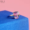 Candy Ring 1: Watermelon Tourmaline & Spinel 14K Yellow Gold Ring