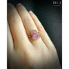 Candy Ring 1: Watermelon Tourmaline & Spinel 14K Yellow Gold Ring