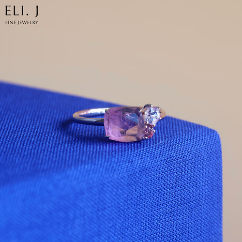 Candy Ring 4: Watermelon Tourmaline & Spinel 14K Rose Gold Ring