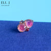 Candy Earring 1: Watermelon Tourmaline & Spinel 18K Yellow Gold Earring (Single)