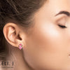 Candy Earring 1: Watermelon Tourmaline & Spinel 18K Yellow Gold Earring (Single)