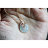 The Sakura Capsule: Type A Icy Jadeite & Diamond 18K Rose Gold Necklace
