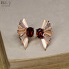 The Pleats Collection: 18K Rose Gold Red Spinel & Diamond Earrings