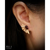 The Pleats Collection: 18K Rose Gold Red Spinel & Diamond Earrings