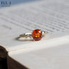 Sunkissed: Mandarin Garnet & Diamond 18K Yellow Gold Ring
