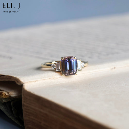 Esme: 18K Yellow Gold Tanzanite & Diamond Ring