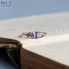 Trilogy: Tanzanite & Spinel 18K Rose Gold Ring