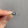 Forte: Blue Sapphire 14K White Gold Stacking Ring