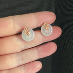 The Sakura Capsule: Type A Icy Jadeite & Diamond 18K Rose Gold Earrings