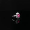 Sienna: Unheated Pink Sapphire & Diamond 18K White Gold Ring