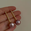 Strength: Edison Pearl & Diamond 14K Yellow Gold Earrings