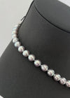 Serenity: Blue-Silver Japanese Akoya Pearl 14K White Gold Necklace