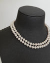 Generosity: Modern Cultured Freshwater Ivory Pearl Long Necklace 925 Silver