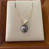 Sunburst: Art Deco Fan Tahitian Pearl 18K Yellow Gold Necklace