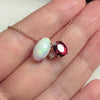 Leona: Opal, Pink Diamond & Zircon 18K Rose Gold Necklace