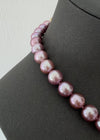 Kindness: Gem-Quality Pink-Purple Edison Pearl 14K Yellow Gold Necklace