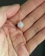 Blessed Capsule: Type A Lavender Jadeite & Diamond 18K Rose Gold Bracelet