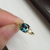 Maldives: Sapphire & Yellow Diamond 18K Yellow Gold Ring