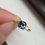 Maldives: Sapphire & Yellow Diamond 18K Yellow Gold Ring