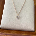Petit Bisous Collection: "Eva" Baguette & Round Diamond 18K Yellow Gold Necklace