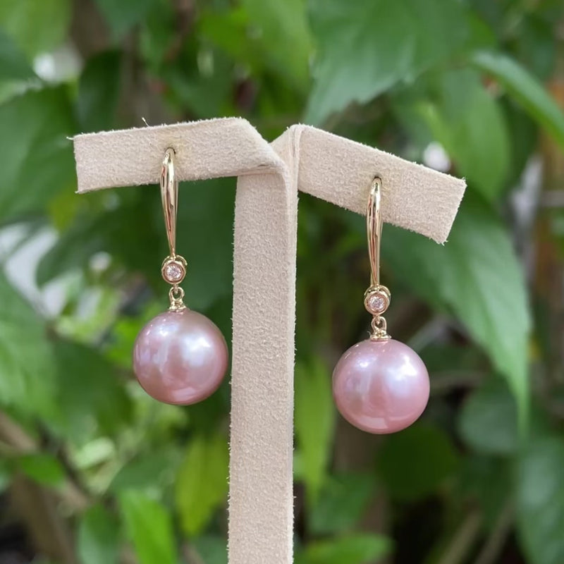 Mauve pink earrings sale
