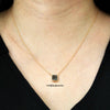 Sunburst Collection: "Captivated" Black Mother-of-Pearl Sun Rays 18K Yellow Gold Pendant