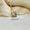 Petit Bisous Collection: "Kate" Blue Sapphire 18K Yellow Gold Necklace