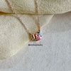 Petit Bisous Collection: "Kate" Multi-Coloured Sapphire 18K Yellow Gold Necklace