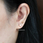 Sunburst Collection: "Courage" Art Deco Fan 18K Rose Gold Earring