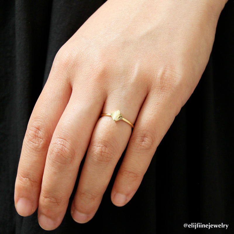 Sunburst Collection: "A Window of Hope" 18K Yellow Gold Ring