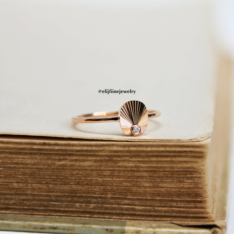 Sunburst Collection: "A New Day" 18K Rose Gold Ring