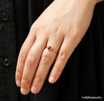 Sunburst Collection: "Rita" Ruby 18K Rose Gold Ring