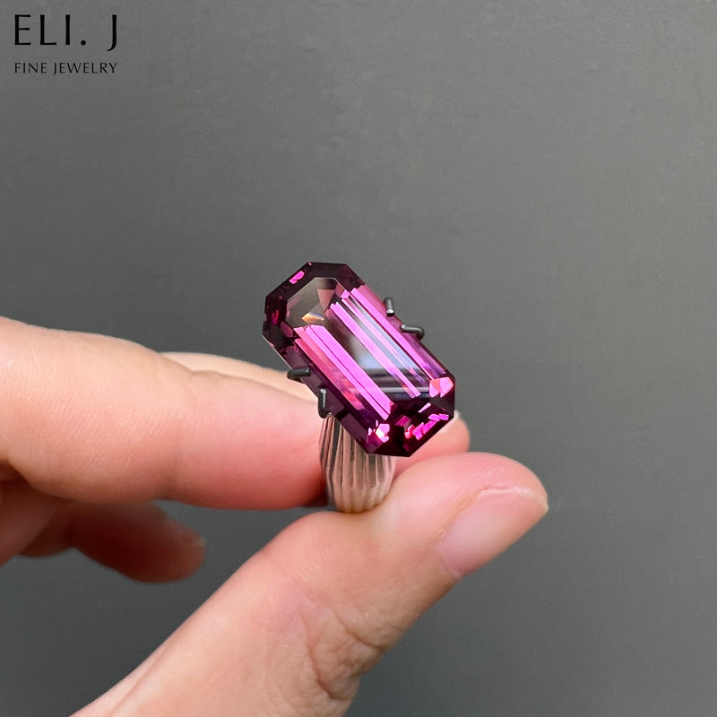 Purple-Pink Garnet  (Bespoke Deposit): Emerald Cut, 3.80ct (Ref. 332)