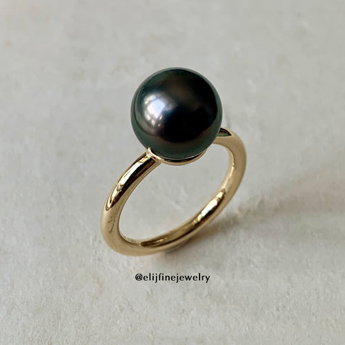 Tahitian Pearl 18K Yellow Gold Ring