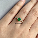 Emerald & Diamond 14K Yellow Gold Stacking Ring (Series 2)