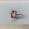 Pink Tourmaline & White Sapphire 14K Rose Gold Stacking Ring (Series 2)