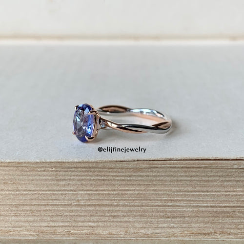 Tanzanite 14K Gold Stacking Ring (Series 2)